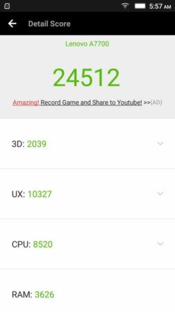Lenovo A7700 Antutu