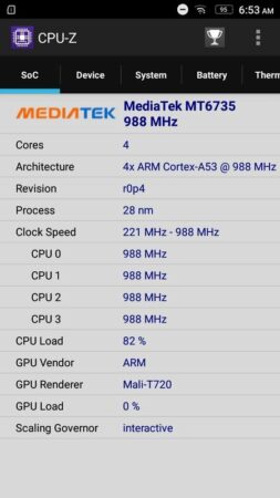 Lenovo A7700 CPU Z 2