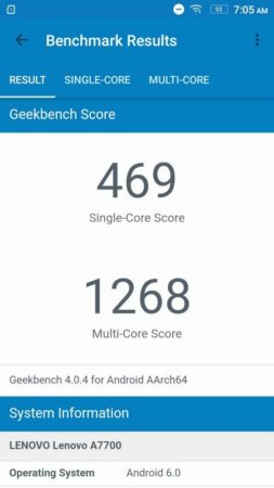 Lenovo A7700 GeekBench