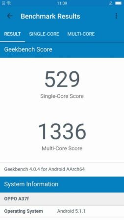 Oppo A37 Antutu GeekBench