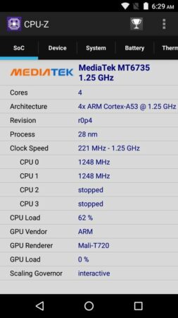 Nubia N1 Lite CPU Z 1