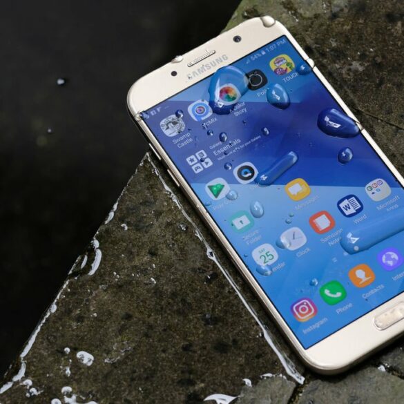 samsung galaxy a7 2017 depan basah