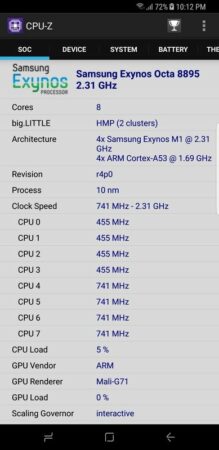 Galaxy S8 CPU Z 1