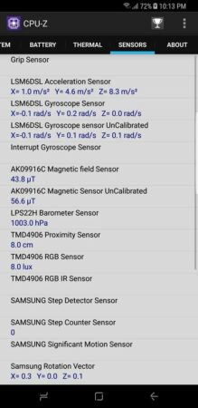 Galaxy S8 CPU Z 3