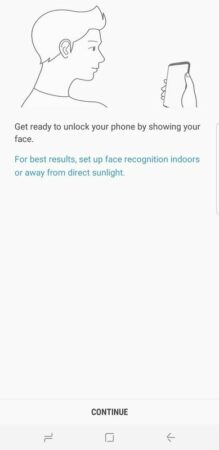Galaxy S8 Face Recognition