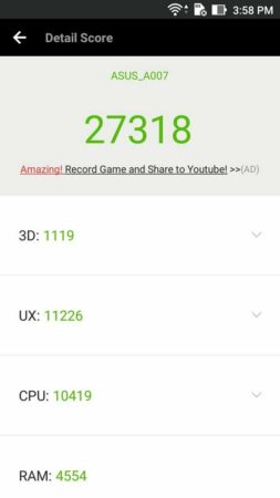Asus ZenFone Live Antutu