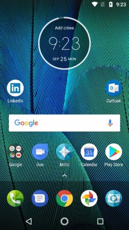 homescreen moto g5s plus
