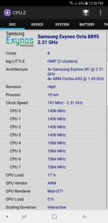 Galaxy Note8 CPU Z 1