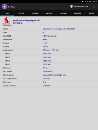 Galaxy Tab S3 CPU Z 1