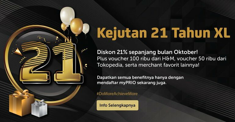 Rayakan Ultah Ke-21, XL Gelar Diskon Spesial 21 Persen untuk Layanan PRIORITAS 30 rsz 1rsz xl prio promo hutxl21 01