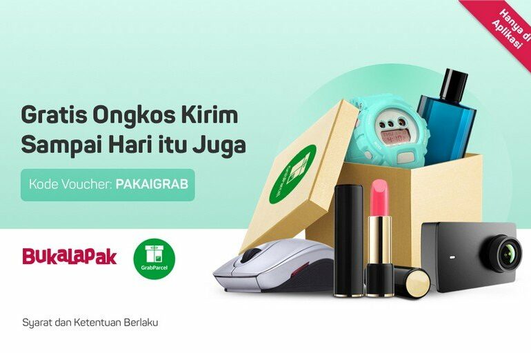 Gandeng Grab, Bukalapak Hadirkan Promo Ongkos Kirim Gratis 29 Bukalapak x Grab Parcel 1