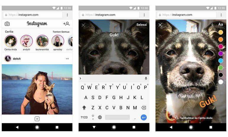 Instagram Simpan dan Bagikan Stories Anda Melalui Situs Seluler