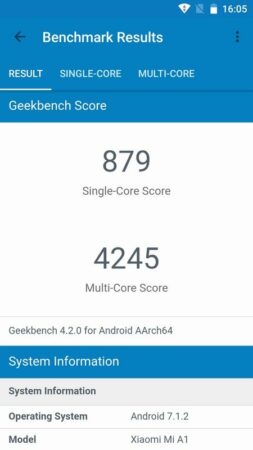 Review Xiaomi Mi A1: Smartphone 3 Jutaan dengan Android Murni dan Kamera Belakang Ganda 45 Xiaomi Mi A1 Geekbench 4