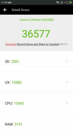Review Xiaomi Redmi Note 5A: Smartphone Terjangkau dengan Spesifikasi Menarik di Kelasnya 39 Xiaomi Redmi Note 5A Antutu