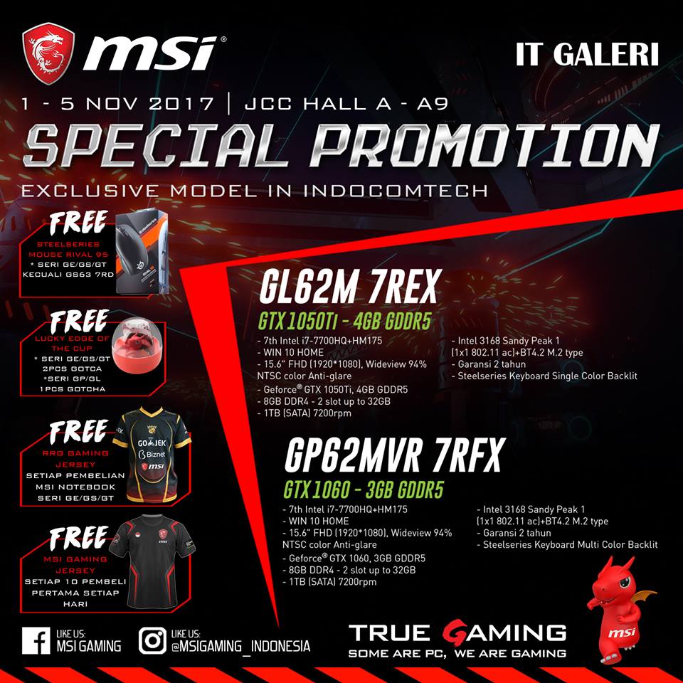 MSI Tawarkan Harga dan Bundel Menarik untuk Pembelian Laptop Gaming di BRI Indocomtech 2017 21 msi indocomtech 2017 3