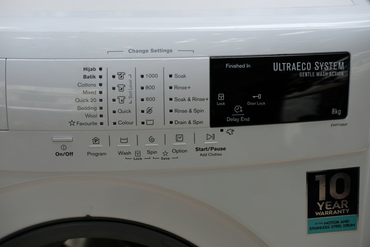 electrolux ultraeco washing machine