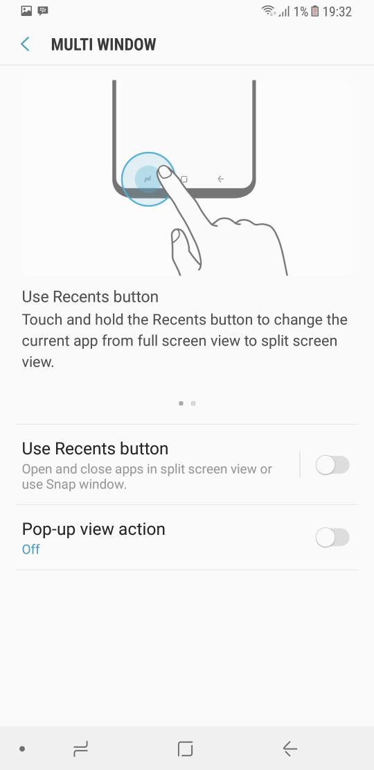 pop up view action samsung galaxy note8