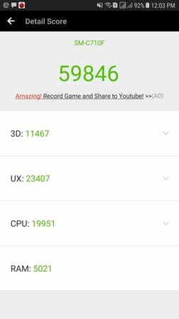 Samsung Galaxy J7 Antutu