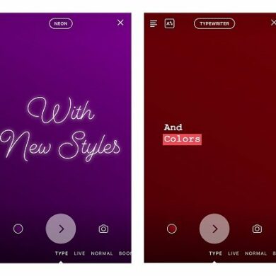 Instagram Memperkenalkan Type Mode di Fitur Stories