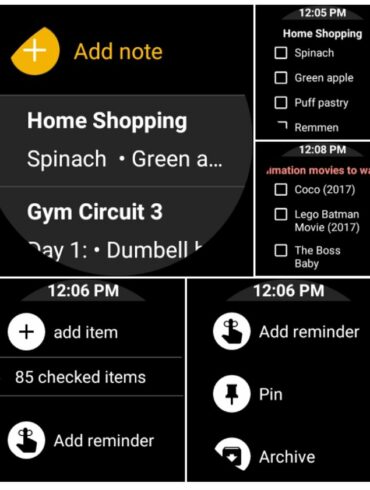 google keep android wear 1