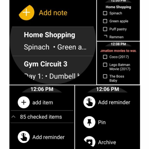 google keep android wear 1