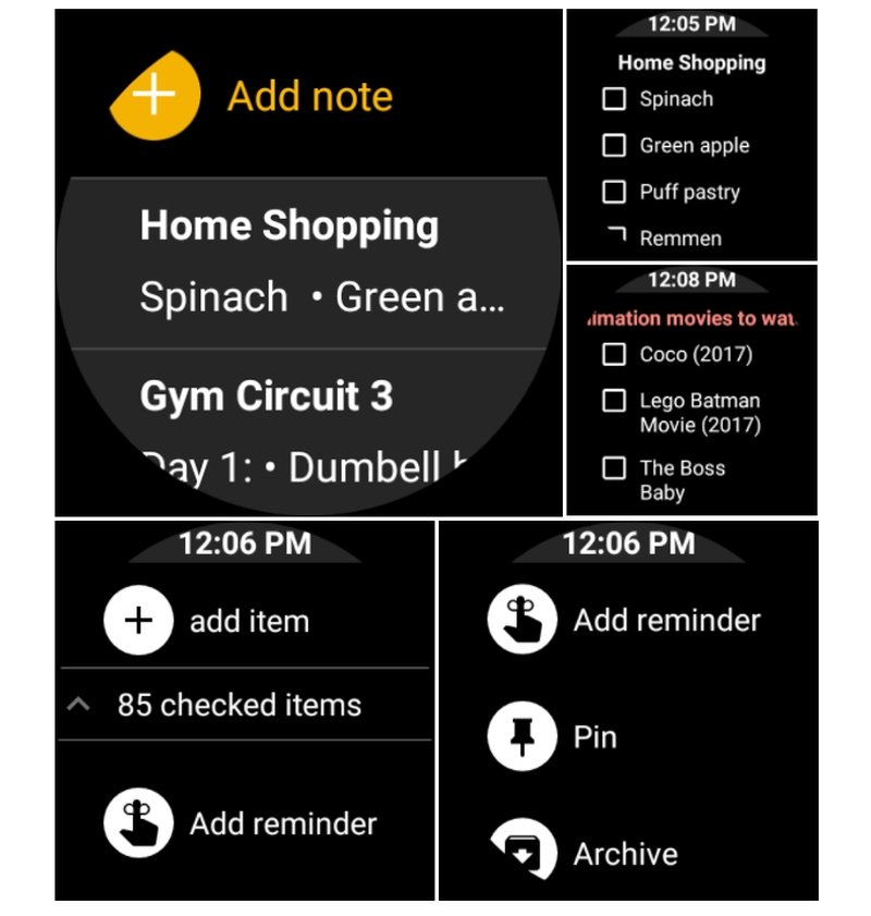 google keep android wear 1