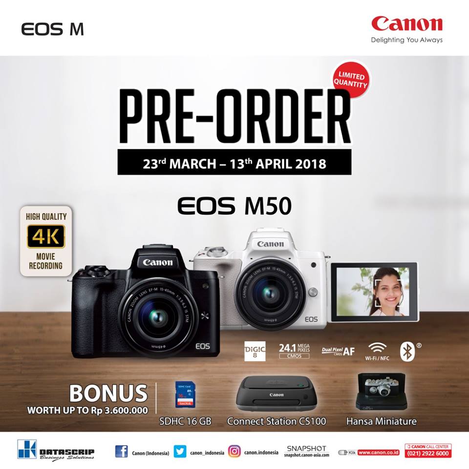 pre order canon EOS M50 1