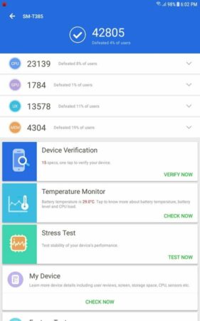 Galaxy Tab A 2017 Antutu