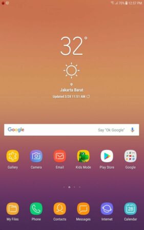 Galaxy Tab A 2018 UI