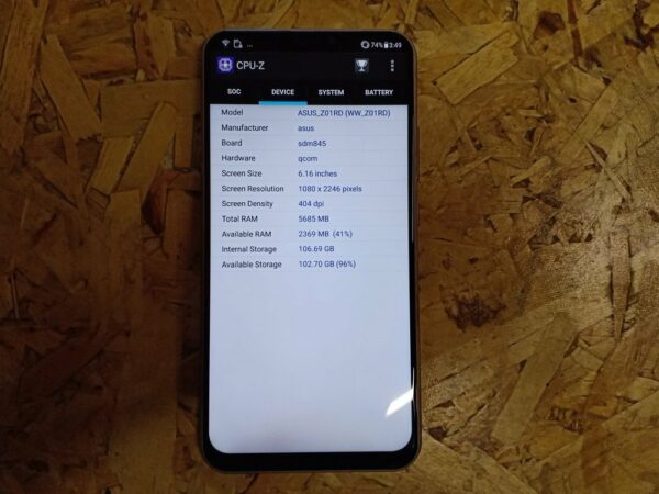 ZenFone 5Z CPU Z 3