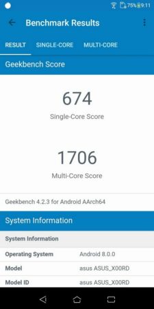 ZenFone Live L1 Geekbench 4