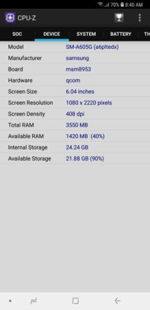 Review Samsung Galaxy A6+: Layar Memuaskan, Kamera Oke di Kelasnya 44 Galaxy A6 CPU Z 3