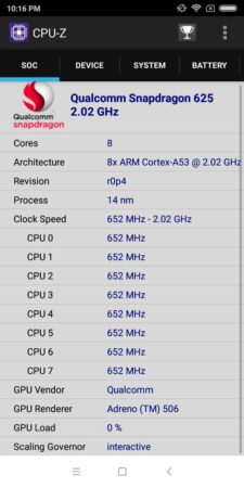 Redmi S2 CPU Z 1