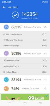 Vivo V9 6GB Antutu