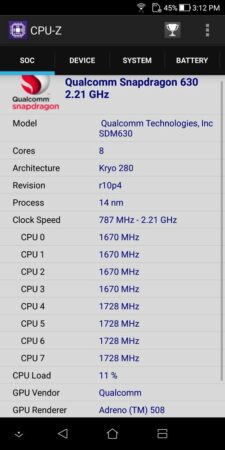 ZenFone 5Q CPU Z 1