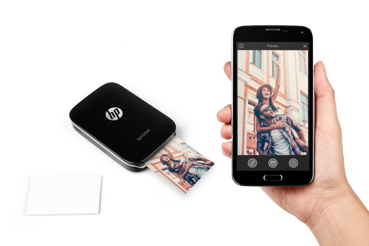 hp sprocket mobile photo printer with app