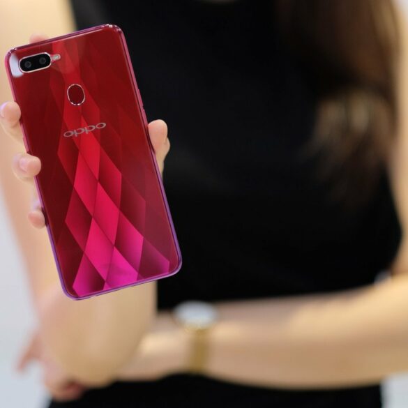 oppo f9 sunrise red kamera