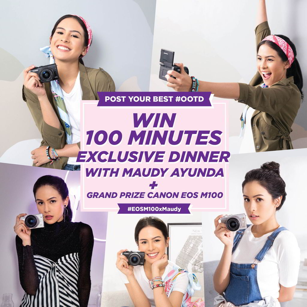 maudy ayunda canon eos m100 ootd competition