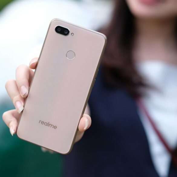 Realme U1 belakang gold gradasi