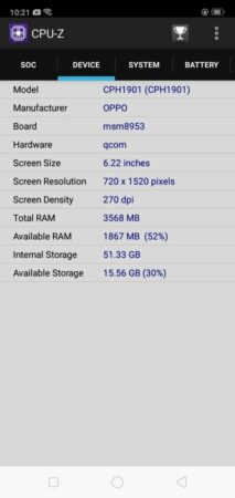 Review OPPO A7: Perpaduan Desain Menawan, Kamera Selfie Mumpuni, dan Baterai Tahan Lama 38 OPPO A7 CPU Z 3