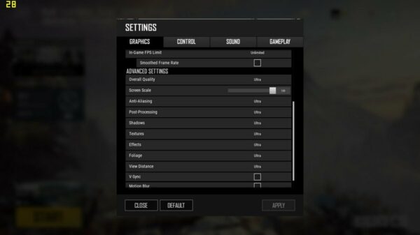 PUBG SETTING ULTRA