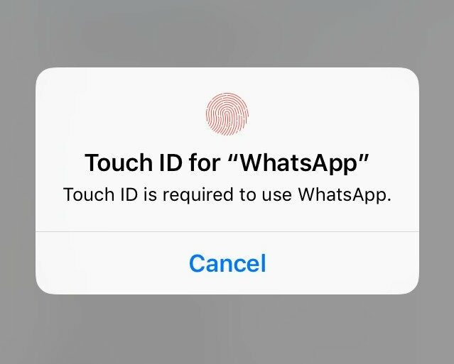 whatsapp touch ID 1 whatsapp touch ID 1