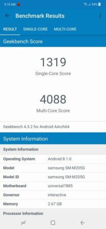 Review Samsung Galaxy M20: Andalan Samsung Saingi Ponsel Merek China di Kelas 2 Jutaan 40 Samsung Galaxy M20 Geekbench