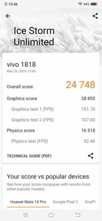 Vivo V15 Pro 3D Mark 2