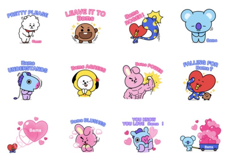 LINE STICKER BTS 1 LINE STICKER BTS 1