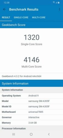 Review Samsung Galaxy A30: Smartphone 3 Jutaan dengan Desain Menawan dan Layar Super AMOLED 43 Samsung Galaxy A30 Geekbench