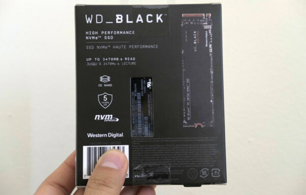 WD Black SN750 NVME SSD box WD Black SN750 NVME SSD box