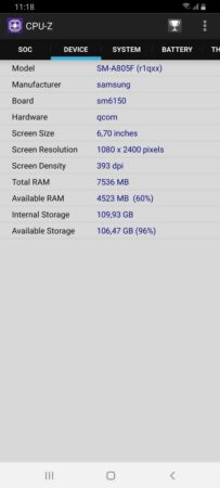 Galaxy A80 CPU Z 2