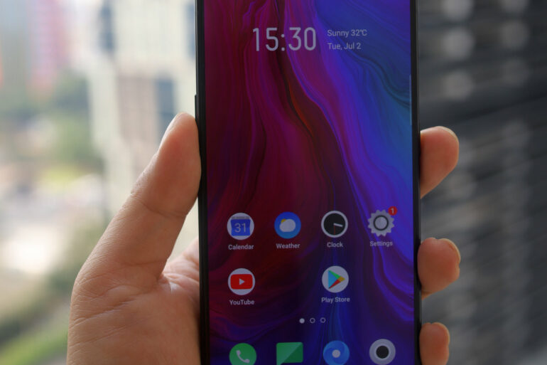 OPPO Reno layar depan OPPO Reno layar depan
