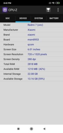 Redmi 7 CPU Z 3